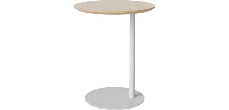 Pillar Bijzettafel Pillar by BOLIA in Witgepigmenteerd geolied eiken, Massief, Grijsgelakt staal – product photo