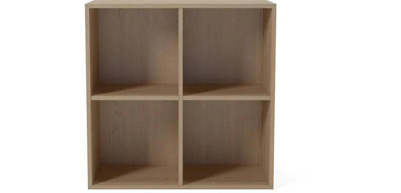 Case 2 x 2 Boekenkastmodule – 28 cm Case by BOLIA in Witgepigmenteerd geolied eiken, fineer – product photo