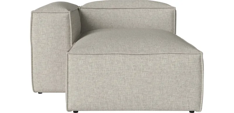 Cosima Kleine Chaise Longue diepte 100 cm - links Cosima van BOLIA in Nantes – Soepel weefsel, Sand – productfoto