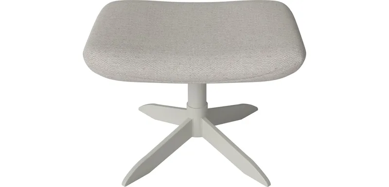 Saga Voetenbank – Bijzondere editie Saga de BOLIA en Memory – Bouclé en textuur, Grey white, Grijsgelakt staal – photo du produit
