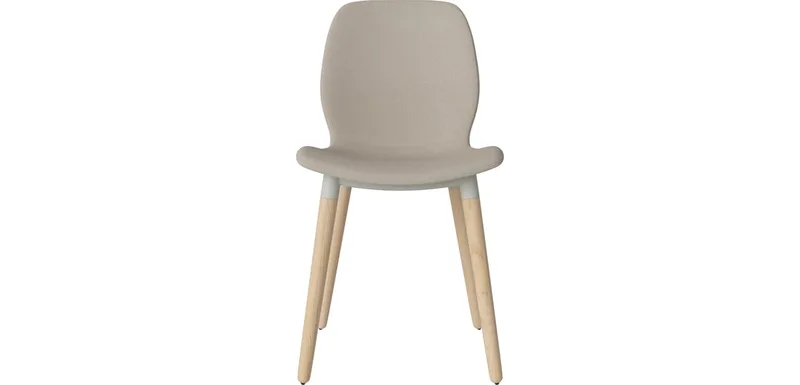 Seed Stoel met Gestoffeerde Zitting Seed by BOLIA in Soil – Soepel weefsel, Sand, Witgepigmenteerd geolied eiken, Massief – product photo