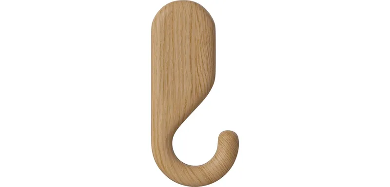 Nob Wandhaak 14,5 cm Nob by BOLIA in Geolied eiken, Massief – product photo