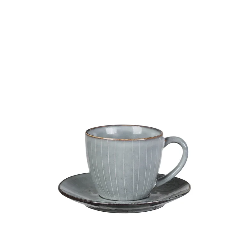 Nordic Sea Cup with saucer by Broste Copenhagen – product photo