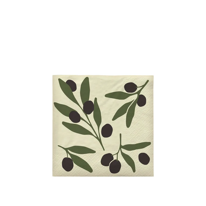 Olive Paper Napkin van Broste Copenhagen – productfoto
