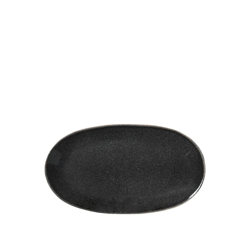 Nordic Coal Plate oval von Broste Copenhagen – Produktfoto