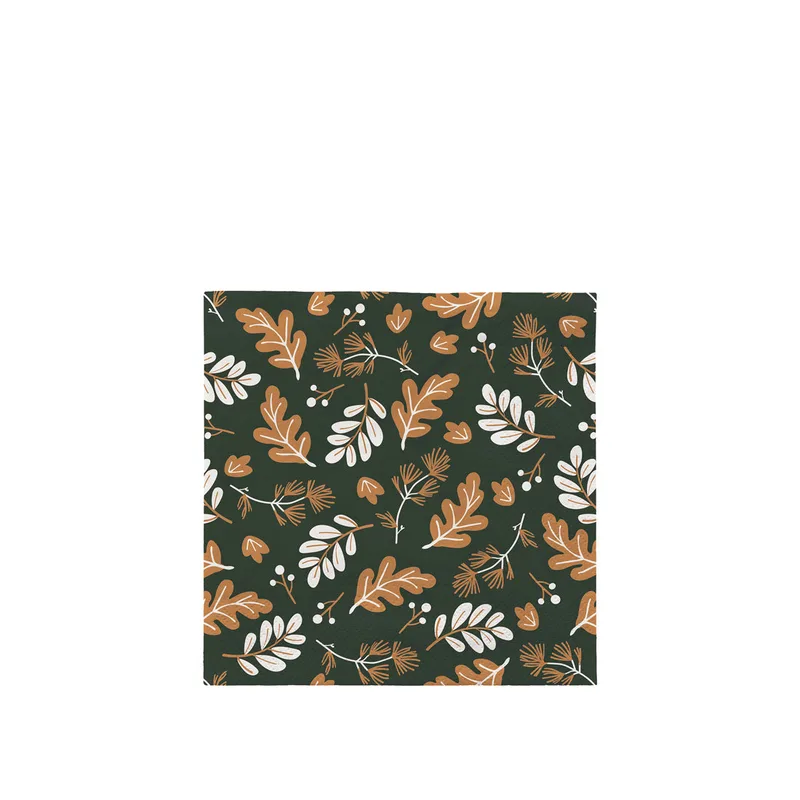 Forest Leaves Paper Napkin de Broste Copenhagen – photo du produit