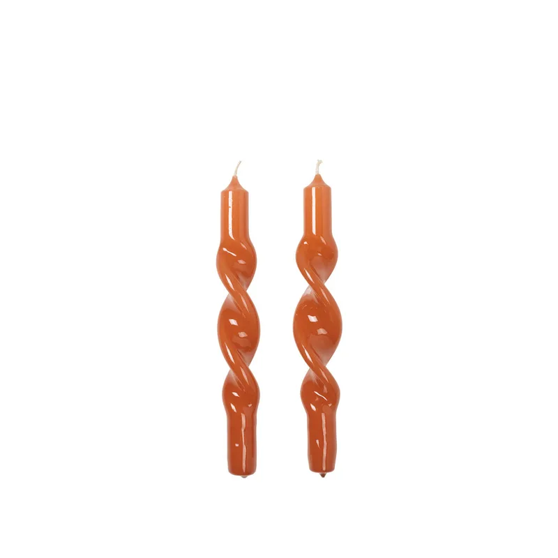 Twist Glossy Taper Candle by Broste Copenhagen – product photo