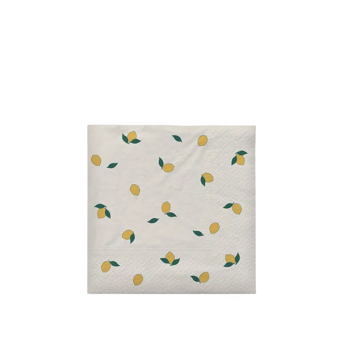 Lemon Paper Napkin van Broste Copenhagen – productfoto