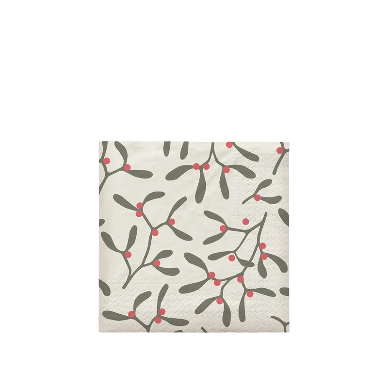 Mistletoe Paper Napkin by Broste Copenhagen – product photo