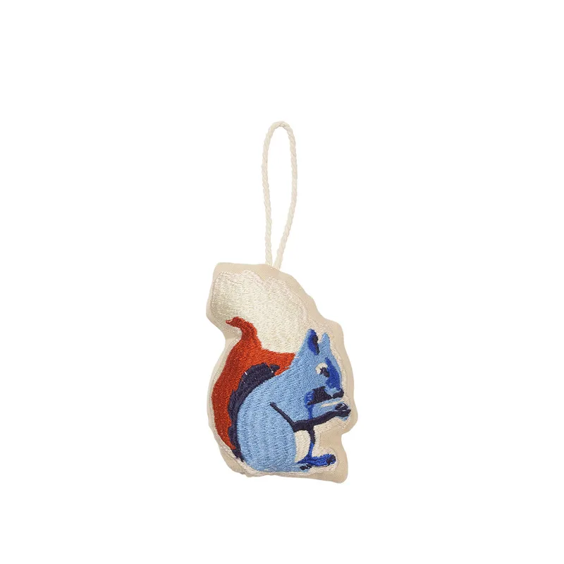 Squirrel Embroidered Ornament by Broste Copenhagen – product photo