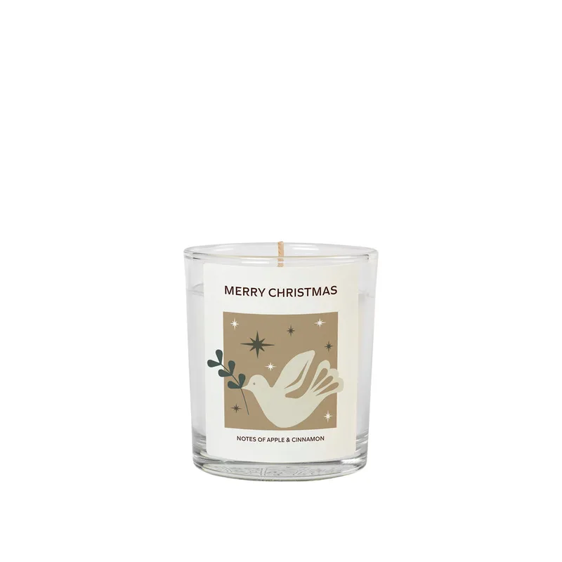 Festive Scented Candle 'Merry Christmas' by Broste Copenhagen – product photo