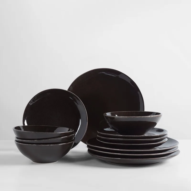 Nordic Coal Dinner Set for Four by Broste Copenhagen – product photo
