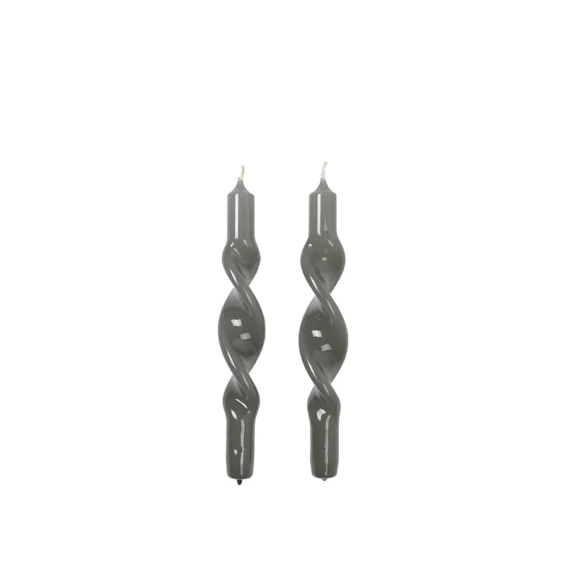 Twist Glossy Taper Candle van Broste Copenhagen – productfoto
