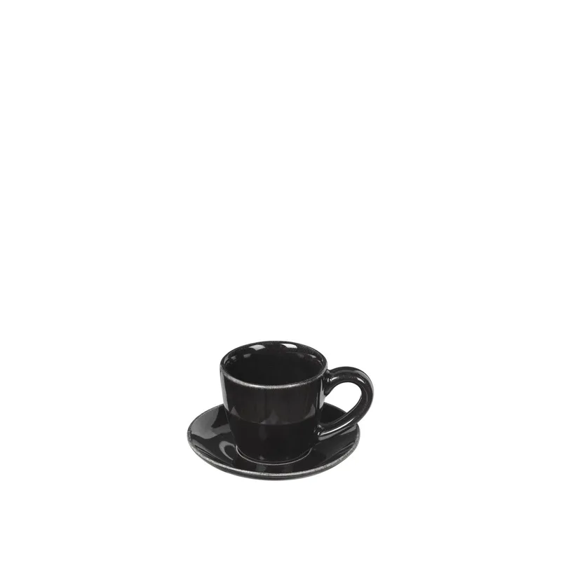 Nordic Coal Espresso cup with saucer by Broste Copenhagen – product photo