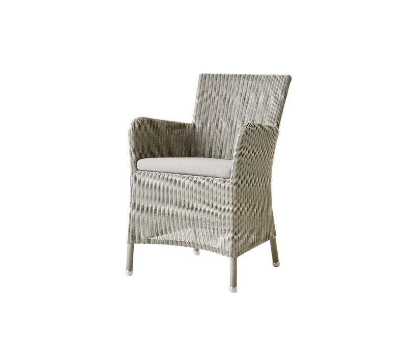 Hampsted chair van Cane-line in Taupe, small round Weave, Sand, Natté – productfoto