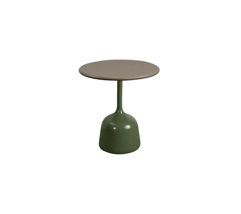 Glaze coffee table, small de Cane-line en Olive green, semi glossy aluminium, Taupe, semi glossy aluminium – photo du produit
