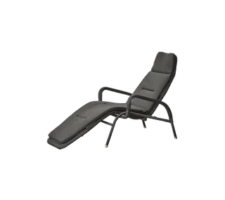 Sunrise sunchair by Cane-line in Graphite, small round Weave, Black, Natté w/QuickDry & Airflow – product photo 2 of 2