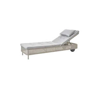 Presley sunbed de Cane-line en Sand, small round Weave, Light grey, Natté w/QuickDry & Airflow – photo du produit 2 sur 2