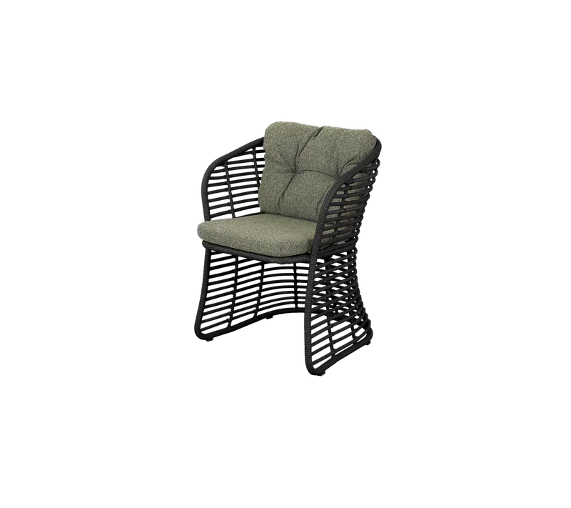 Basket chair von Cane-line in Graphite, braid Weave, Dark green, Wove – Produktfoto