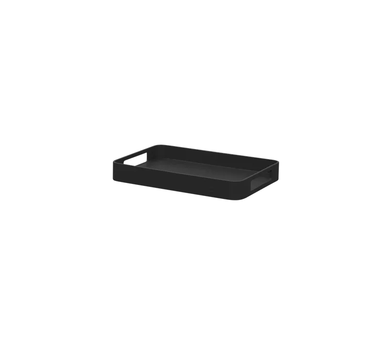 Club tray rect. small by Cane-line in Lava grey, aluminium – product photo