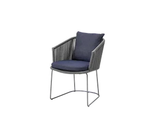 Moments chair by Cane-line in Grey, string open Soft Rope, Blue, Link – product photo 2 of 2
