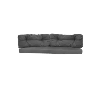 Ocean large 3-seater sofa, Cushion set by Cane-line in Grey, AirTouch w/QuickDry & Airflow – product photo 2 of 2