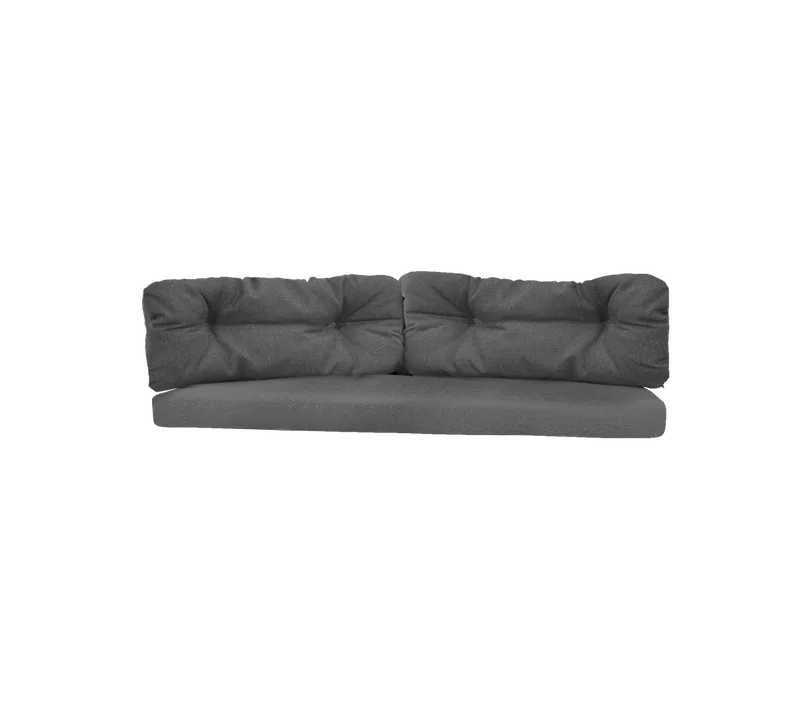 Ocean large 3-seater sofa, Cushion set by Cane-line in Grey, AirTouch w/QuickDry & Airflow – product photo 2 of 2