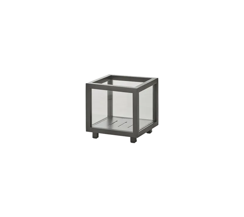 Lightbox, small van Cane-line in Lava grey, aluminium – productfoto
