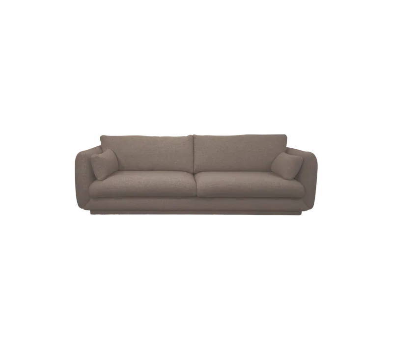 Bloom 3-seater sofa w/plinth von Cane-line in Brown, Prosecco – Produktfoto