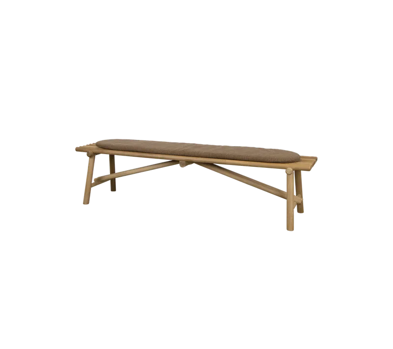 Sticks bench, Cushion by Cane-line in Turmeric yellow, Rise w/QuickDry & Airflow – product photo 1 of 2