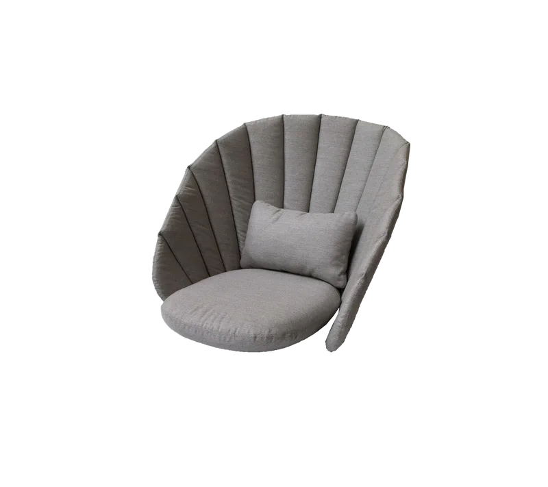 Peacock lounge chair/rocking chair cushion set by Cane-line in Taupe, Natté w/QuickDry & Airflow – product photo