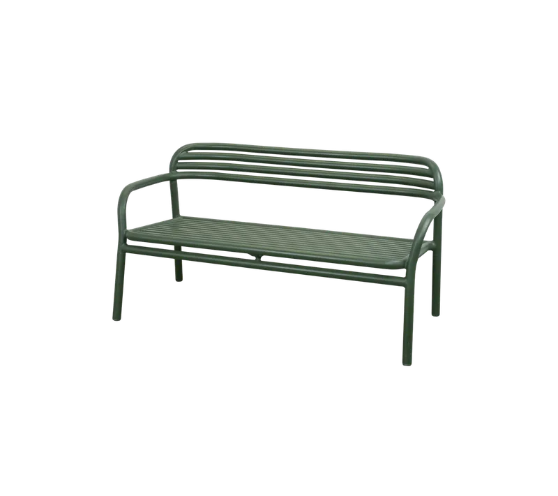 Bliss sofa von Cane-line in Dark green, aluminium, Ohne – Produktfoto