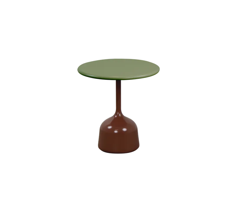 Glaze coffee table, small de Cane-line en Desert red, semi glossy aluminium, Olive green, semi glossy aluminium – photo du produit