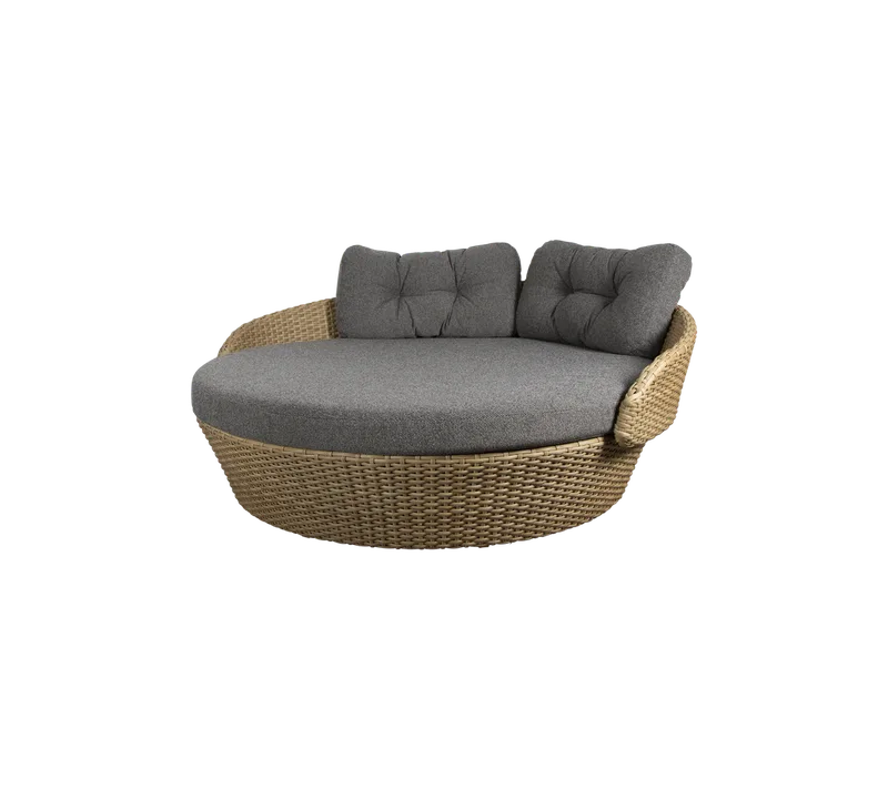Ocean large daybed von Cane-line in Natural, large flat peel Weave, Dark grey, Wove w/QuickDry & Airflow – Produktfoto