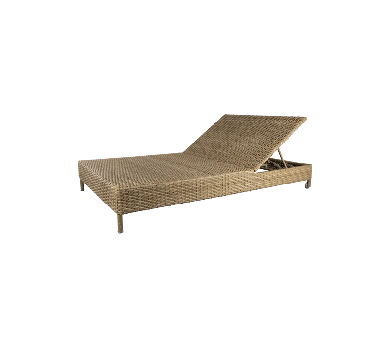 Rest sunbed double by Cane-line in Natural, large flat peel Weave, None – product photo