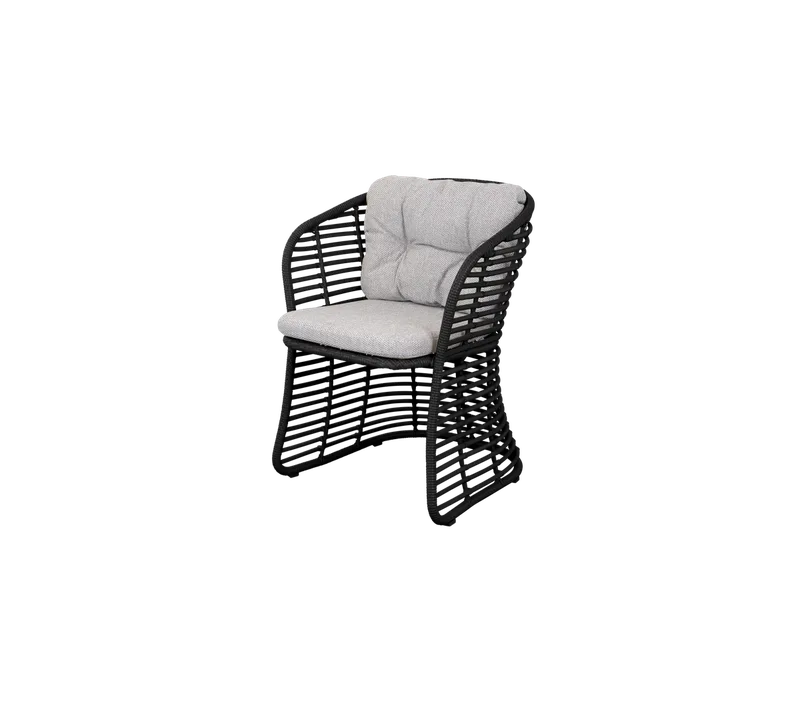 Basket chair by Cane-line in Graphite, braid Weave, Light brown, Wove – product photo