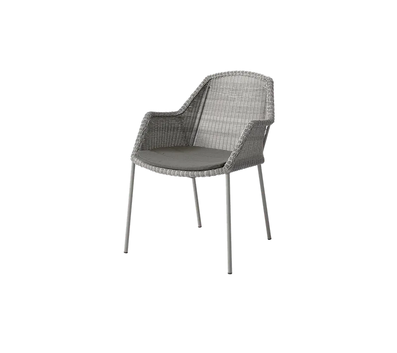 Breeze chair, stackable by Cane-line in Taupe, small round Weave, Taupe, Natté – product photo