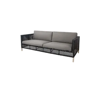 Connect 3-seater sofa, Cushion set von Cane-line in White, Natté w/QuickDry & Airflow – Produktfoto 1 von 2
