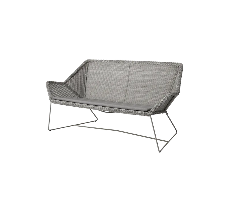 Breeze 2-seater sofa by Cane-line in Taupe, small round Weave, Taupe, Natté – product photo