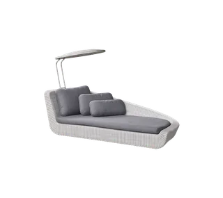 Savannah daybed, left module, Cushion set de Cane-line en White, Natté w/QuickDry & Airflow – photo du produit 1 sur 2