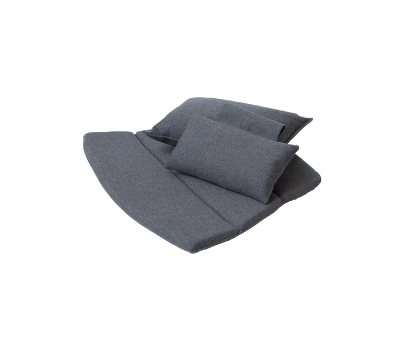 Breeze highback chair, Cushion set van Cane-line in Black, Natté – productfoto