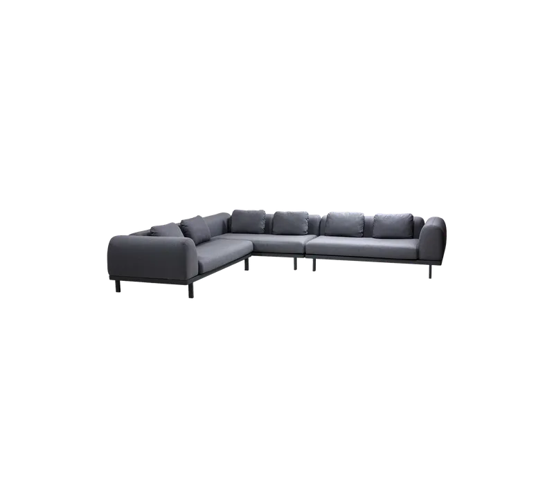 Space modular corner sofa by Cane-line in Grey, AirTouch w/QuickDry & Airflow – product photo