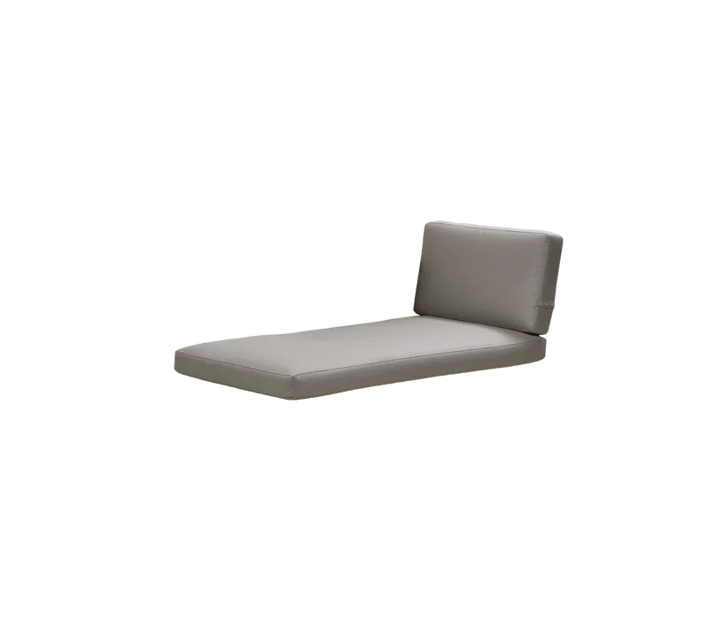Connect chaise lounge module, Cushion set by Cane-line in Taupe, Natté w/QuickDry & Airflow – product photo 3 of 3