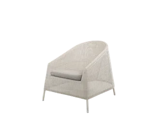 Kingston lounge chair by Cane-line in Sand, small round Weave, Light brown, Rise w/QuickDry & Airflow – product photo 2 of 2