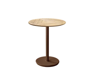 Go café table dia. 60 cm van Cane-line in Desert red, aluminium, Teak, geometric 60 cm – productfoto 2 van 2