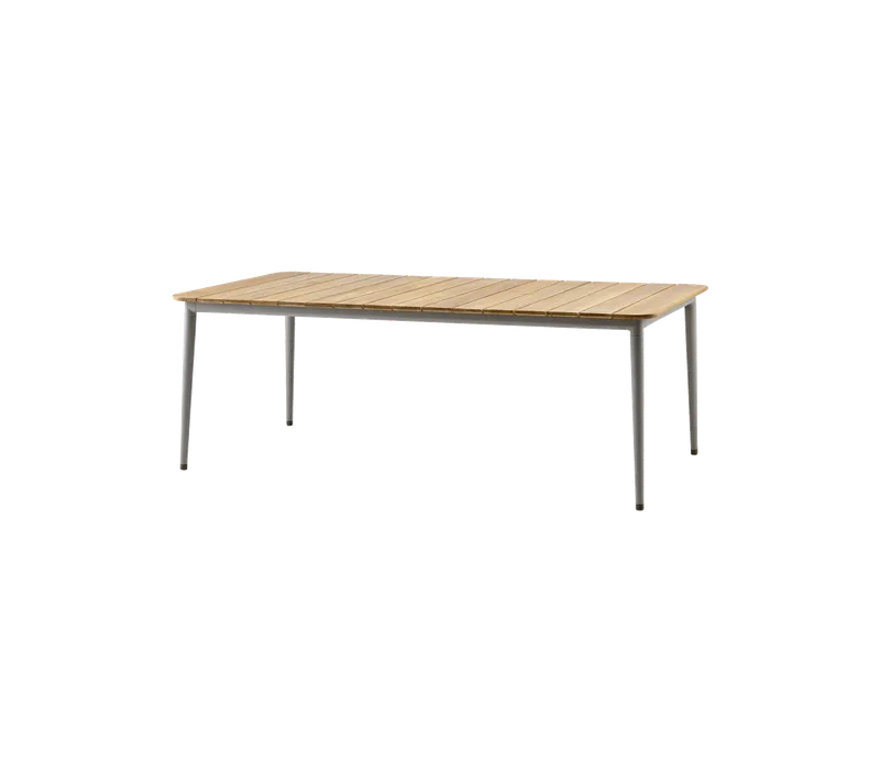 Core dining table, 210x90 cm van Cane-line in Taupe aluminium w/teak – productfoto
