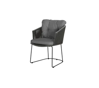 Moments chair de Cane-line en Dark grey, string open Soft Rope, Grey, Natté – photo du produit 2 sur 2