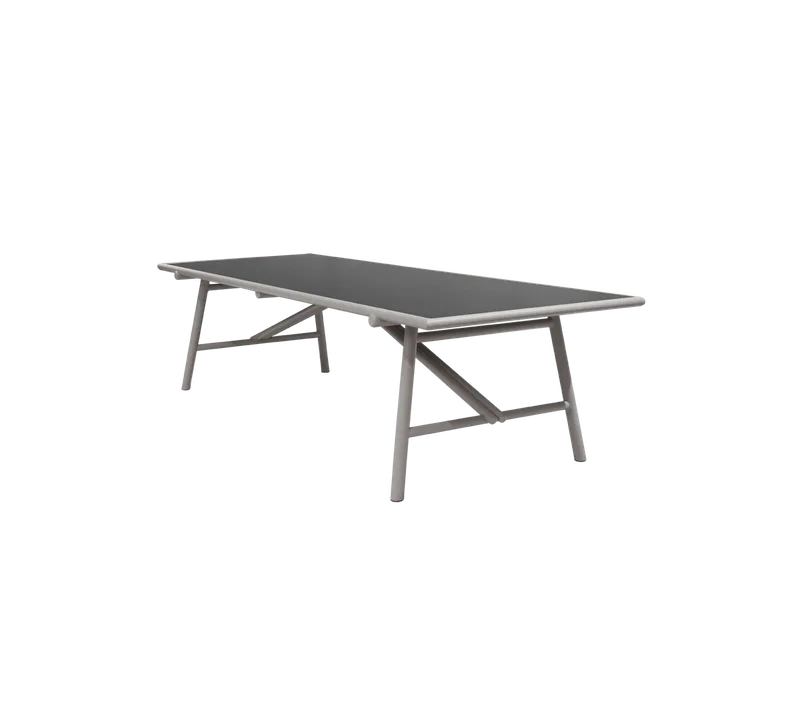 Sticks dining table, 280x100 cm by Cane-line in Taupe, aluminium, Nero black, ceramic – product photo