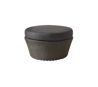 Kingston large footstool, Cushion von Cane-line in Blue, Link w/QuickDry & Airflow – Produktfoto 1 von 2
