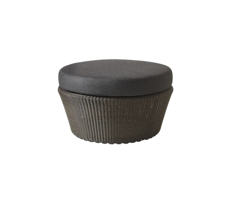 Kingston large footstool, Cushion von Cane-line in Blue, Link w/QuickDry & Airflow – Produktfoto 1 von 2